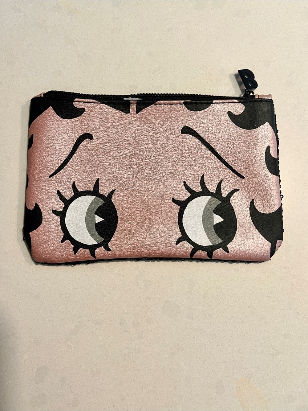 BETTY BOOP Cosmetic Bag by IPSY Special Edition MAKE-UP POUCH Zippered w/Sequin